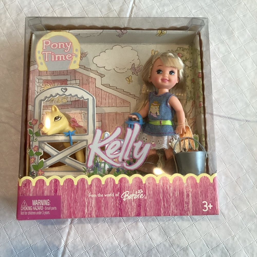 Vintage Barbie Kelly Doll Pony Time Set Collectible Horse NIB NEW
